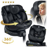 Nukido Aero Line autokrēsliņš, melns, 0–36 kg, ISOFIX – produkta galerijas skats, 6. pozīcija