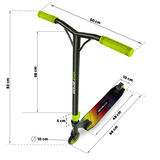 SOKE EVO triku skrejriteņa izmēru shēma ar 83 cm, 58 cm, 50 cm, 48 cm un 10 cm norādēm