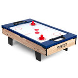 Neo-Sport NS-800 gaisa hokeja galds ar balto laukumu, diviem sitējiem un punktu skaitītājiem abās pusēs