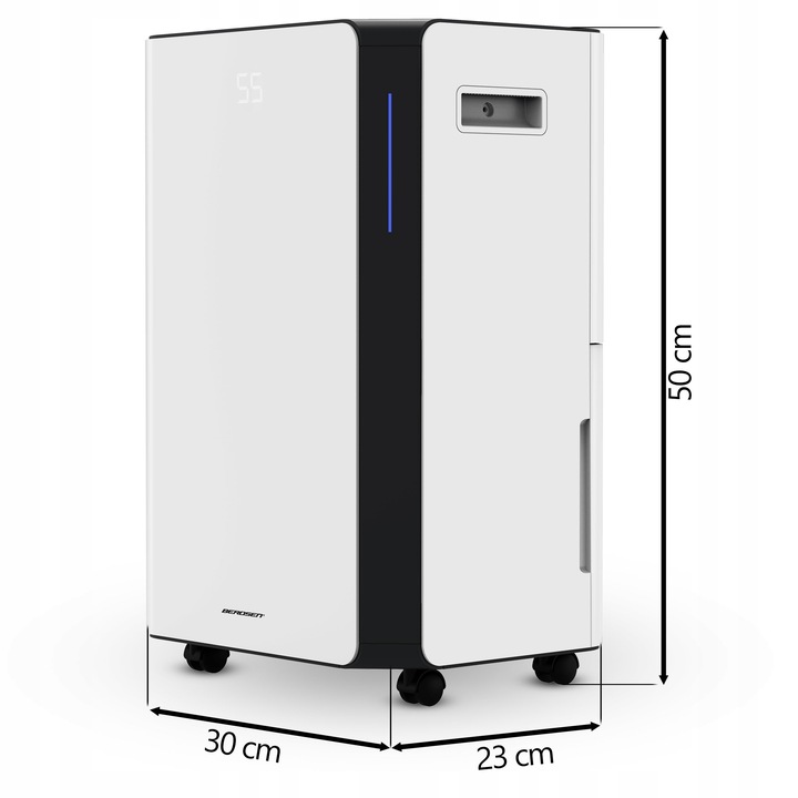 Gaisa sausinātājs Berdsen BD-532 ar augstuma un platuma izmēru norādēm 50 cm un 30 cm