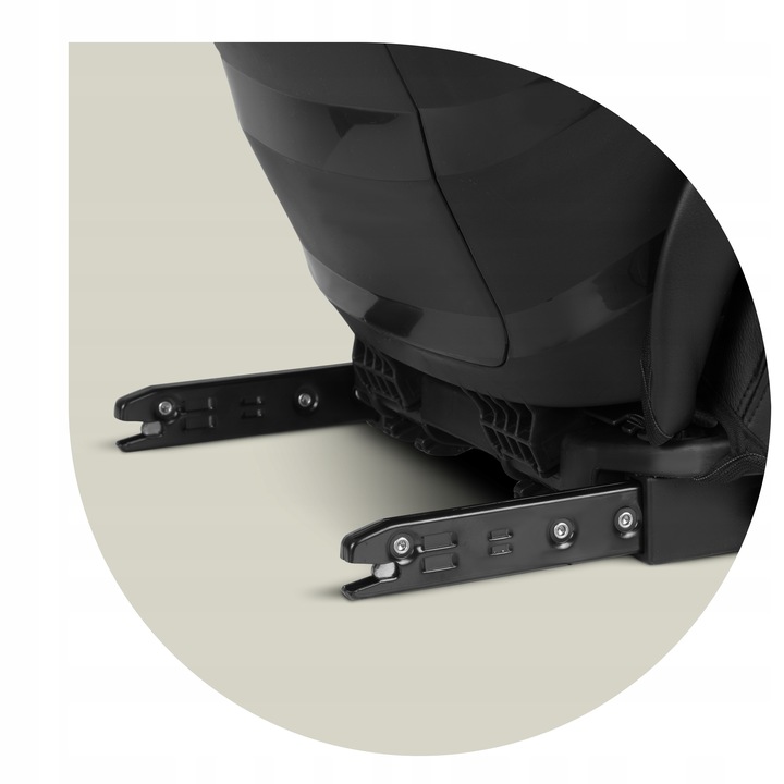 ISOFIX stiprinājumi bērnu autosēdeklim no apakšas ar metāla savienotājiem