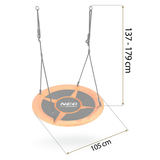 Neo-Sport Swingo izmēru ar 137–179 cm augstumu un 105 cm platumu