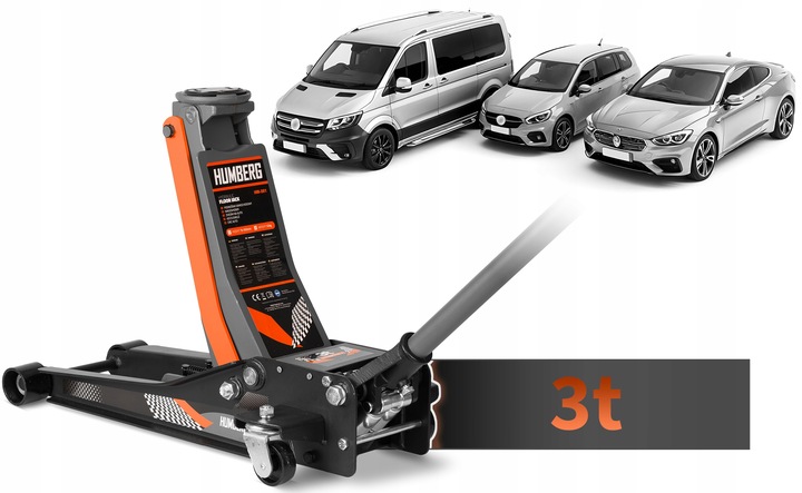 Humberg HM-381 auto pacēlājs blakus vieglajam auto un mikroautobusam ar celtspēju 3 t