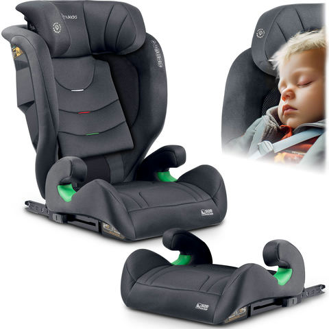 Bērnu auto sēdeklis Nukido Louis Soft pelēks, 100–150 cm