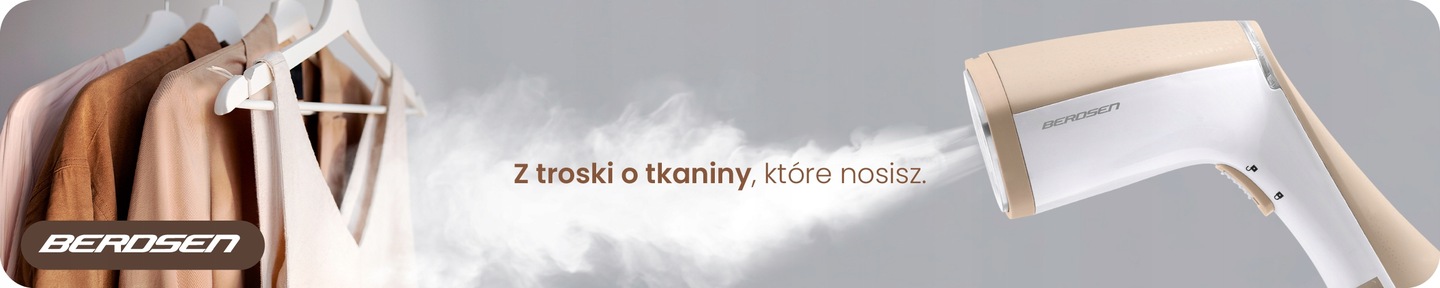 Berdsen BD-311 apģērbu tvaicētājs ar tvaika strūklu pie pakaramajiem apģērbiem