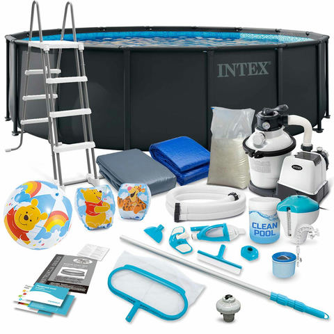 Intex dārza stelaža baseins 488 x 122 cm 20w1 26326ND