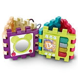 Ricokids rotaļu kubu komplekts ar spoguļa elementu un ritma taustiņiem uz balta fona