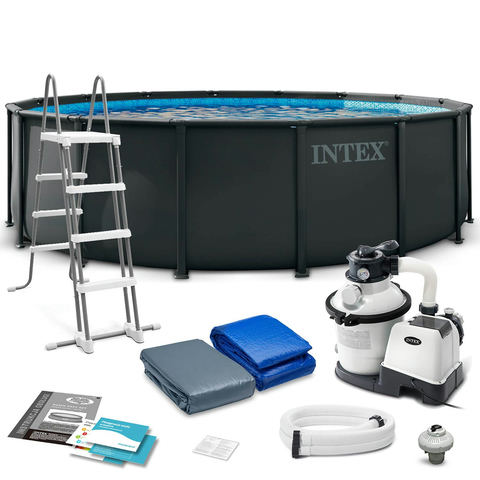 Intex dārza stelaža baseins 488 x 122 cm 11w1 26326ND