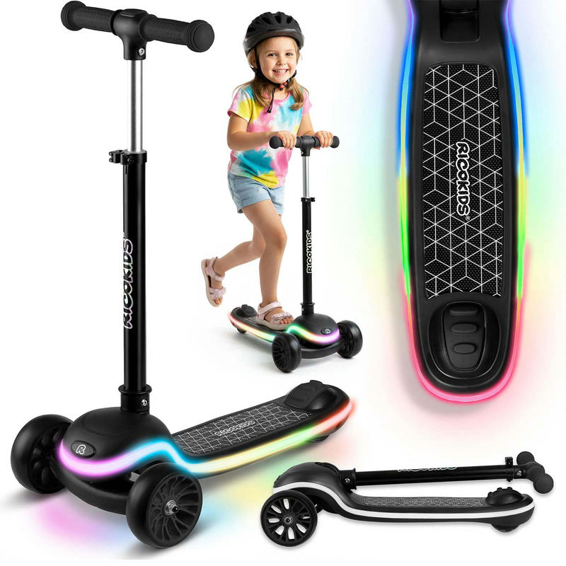 Trīsritenis-ķēdes skrejritenis Ricokids Leddi, melns – produkta kopskats