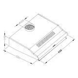Virtuves tvaika nosūcējs zem skapja 50 cm Berdsen BE-10-A, balts – produkta galerijas skats, 6. pozīcija