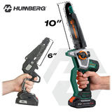 Akumulatora ķēdes zāģis Humberg HM-437 10" un 8", 2x2,0 Ah – produkta galerijas skats, 3. pozīcija