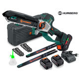 Akumulatora ķēdes zāģis Humberg HM-437 10" un 8", 2x2,0 Ah – produkta galerijas skats, 2. pozīcija