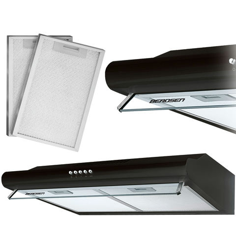 Virtuves tvaika nosūcējs zemskapja 60 cm Berdsen BE-10-A, melns