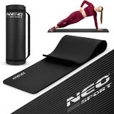 Treniņu paklājiņš Neo-Sport 183 x 60 cm, biezs, melns – produkta kopskats