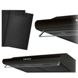 Virtuves tvaika nosūcējs zem skapīša 60 cm Berdsen BE-10-A, melns – produkta kopskats
