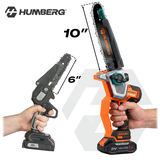 Akumulatora ķēdes zāģis Humberg HM-437 10″ un 8 – produkta galerijas skats, 3. pozīcija