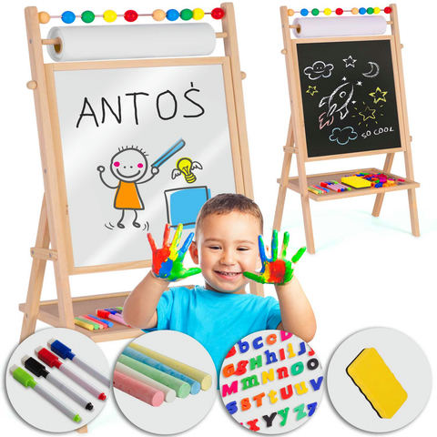 Magnētiskā tāfele Ricokids, krīta, grozāma