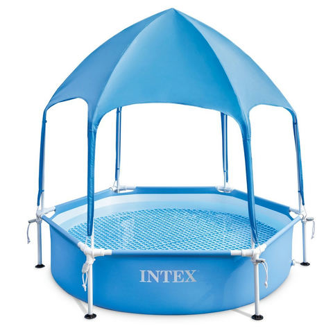 Karkasa baseins bērniem ar jumtiņu 183 x 38 cm INTEX 28209