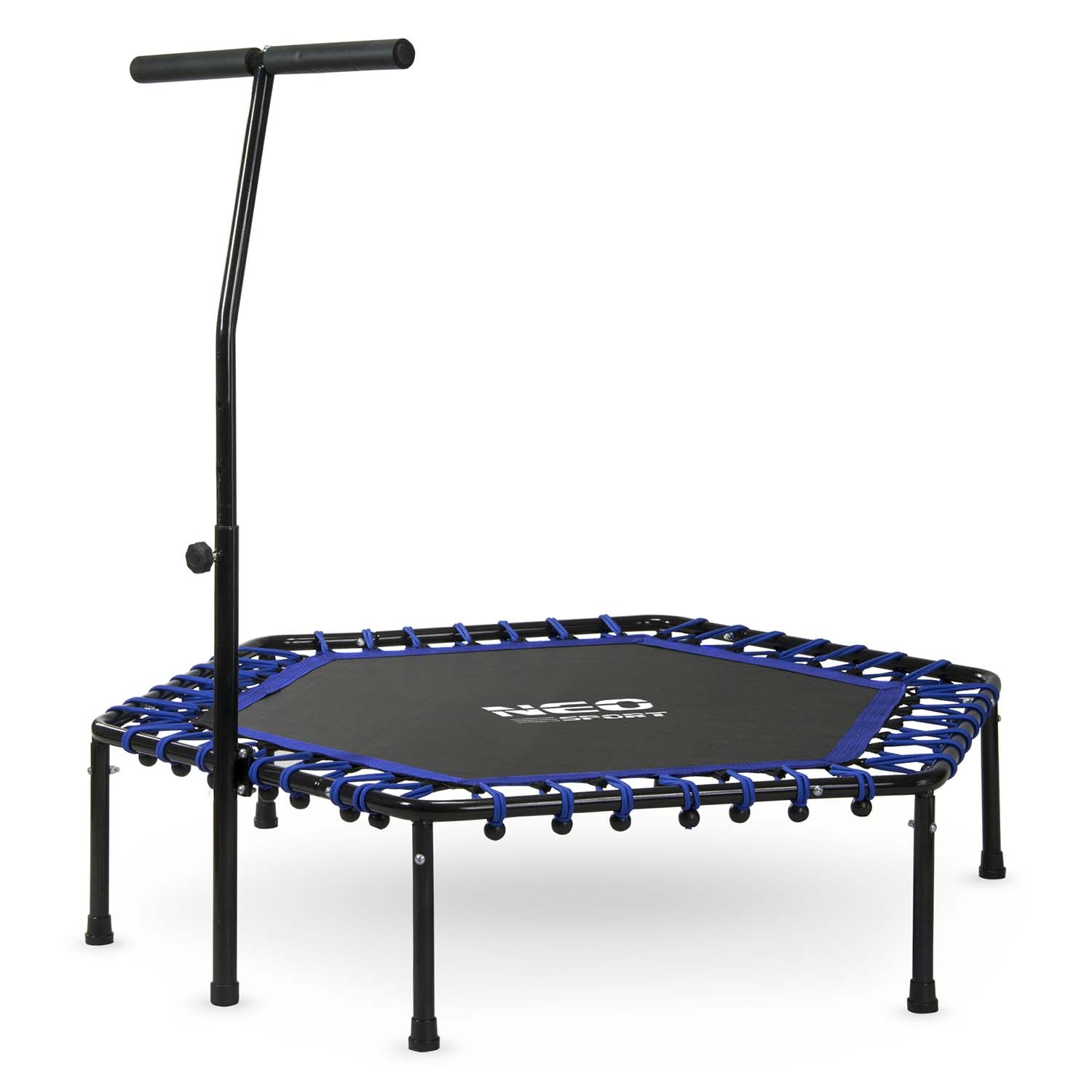 Fitnesa batuts Neo-Sport 127 cm ar rokturi, sešstūrains, zils – produkta galerijas skats, 2. pozīcija