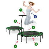 Fitness batuts Neo-Sport 127 cm, zaļš – produkta galerijas skats, 7. pozīcija