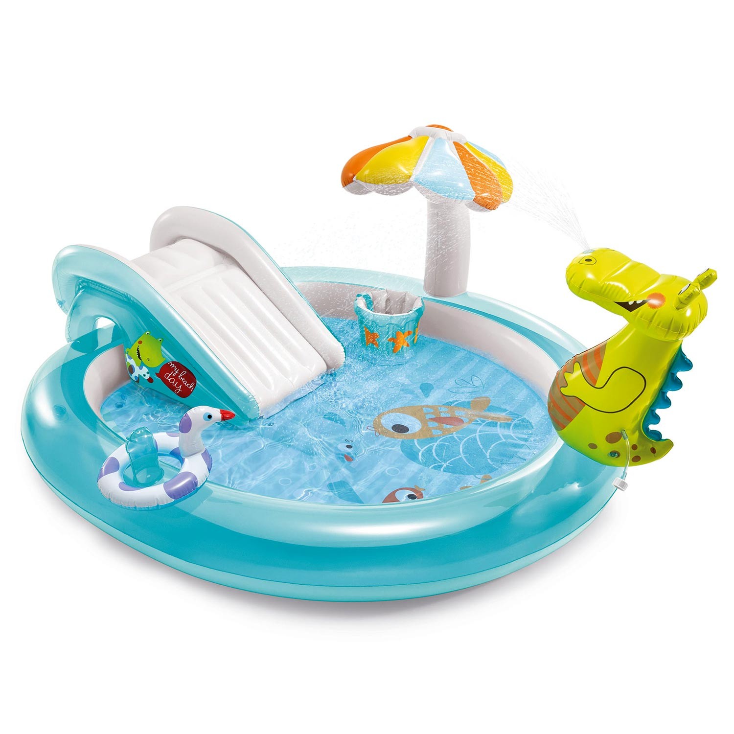 Piepūšams rotaļu laukums krokodils Intex 57165
