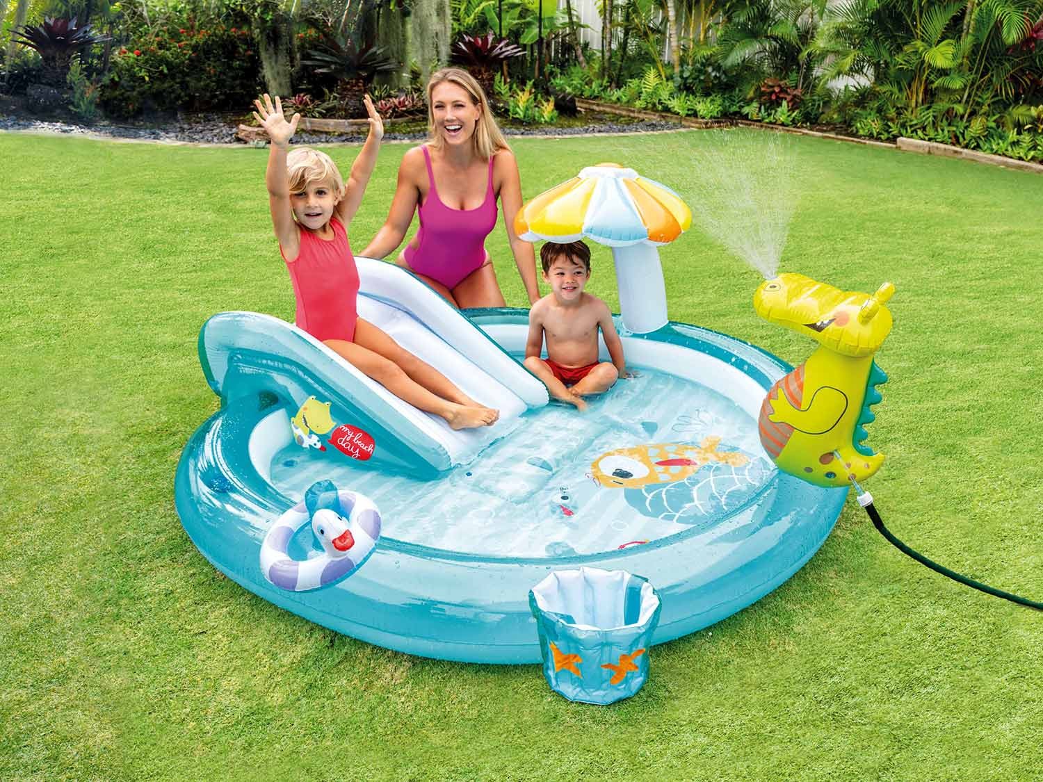 Piepūšams rotaļu laukums krokodils Intex 57165 201 x 170 x 84 cm – produkta galerijas skats, 2. pozīcija