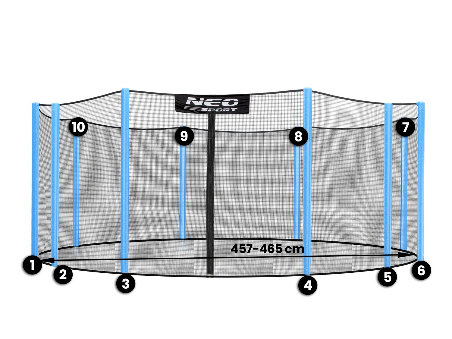 Ārējais tīkls batutam 465 cm 15 ft, Neo-Sport – produkta galerijas skats, 2. pozīcija