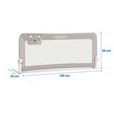Nukido gultas aizsargbarjera 150 x 66 x 35 cm, pelēka – produkta galerijas skats, 6. pozīcija