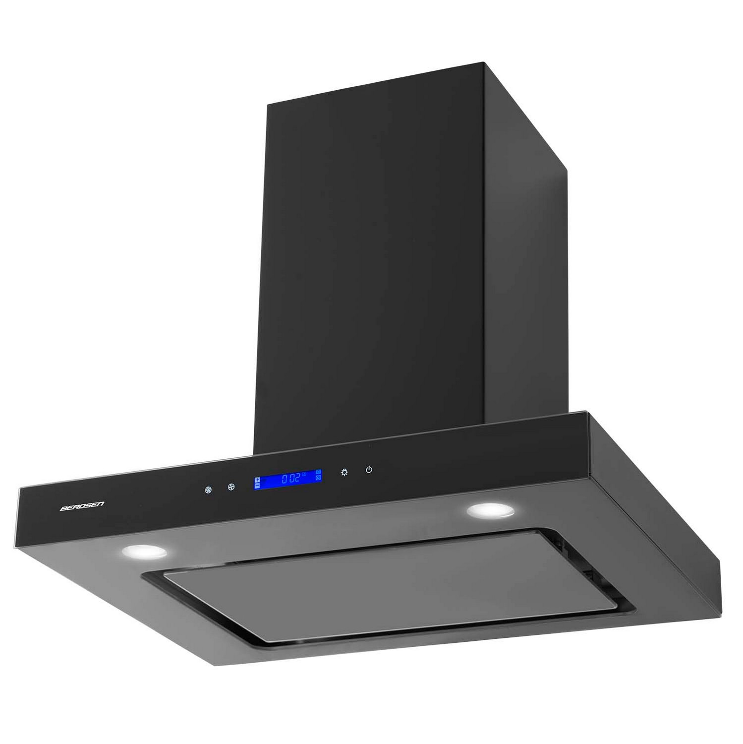 Virtuves tvaika nosūcējs 60 cm melns Berdsen BE-60E – produkta galerijas skats, 2. pozīcija