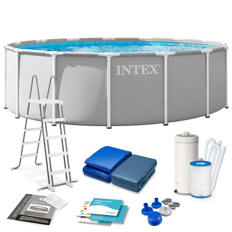 Intex dārza stelaža baseins 457 x 122 cm 6v1 26726ND