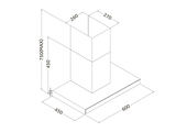 Virtuves tvaika nosūcējs 60 cm Berdsen BE-60A-T2 INOX – produkta galerijas skats, 8. pozīcija