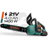 Akumulatora ķēdes zāģis 12" Humberg HM-436 – produkta galerijas skats, 2. pozīcija