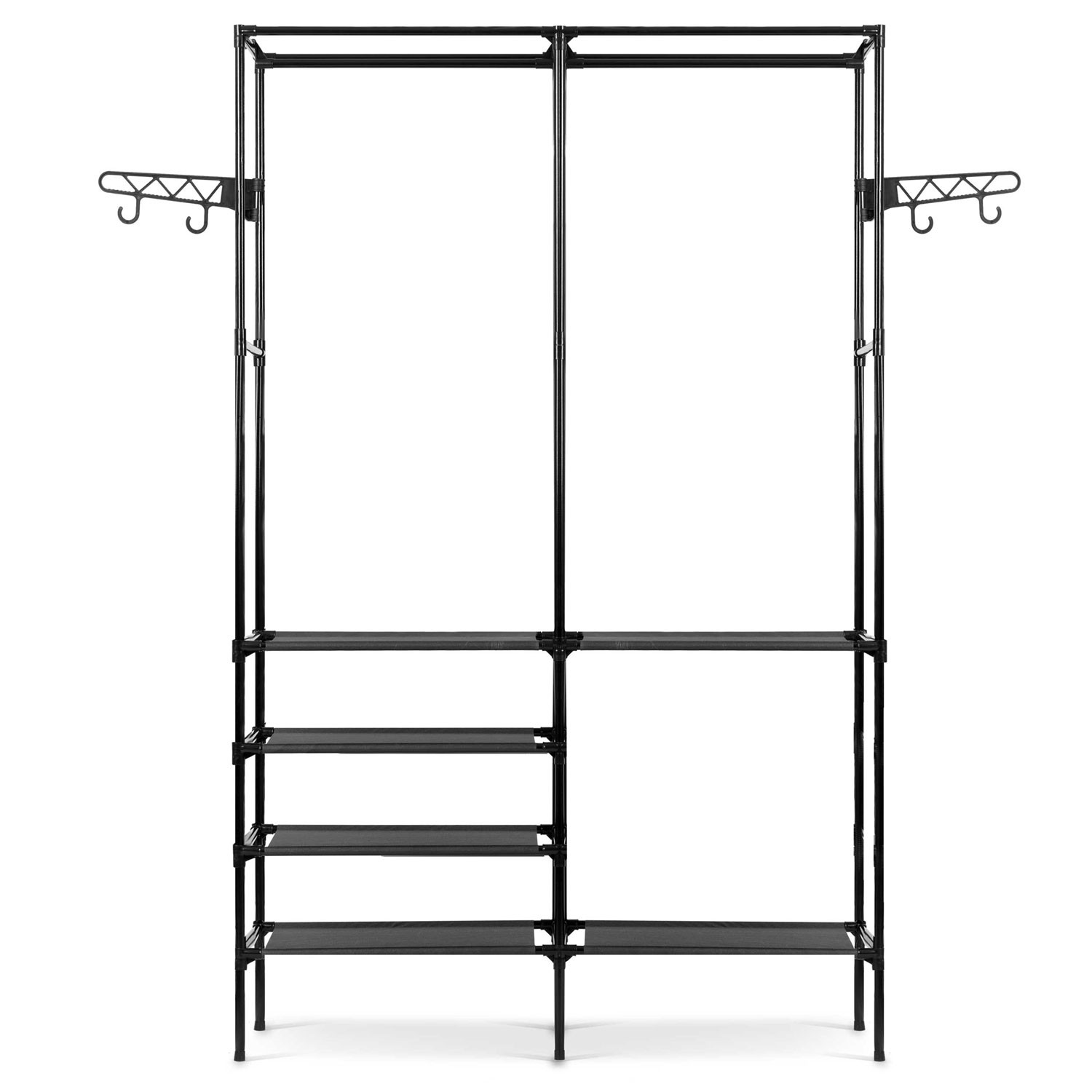 Drēbju statīvs Massido MS-866, 107 x 35,5 x 174 cm, melns – produkta galerijas skats, 2. pozīcija