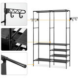 Drēbju statīvs Massido MS-866, 107 x 35,5 x 174 cm, melns – produkta galerijas skats, 4. pozīcija