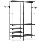 Drēbju statīvs Massido MS-866, 107 x 35,5 x 174 cm, melns – produkta galerijas skats, 3. pozīcija