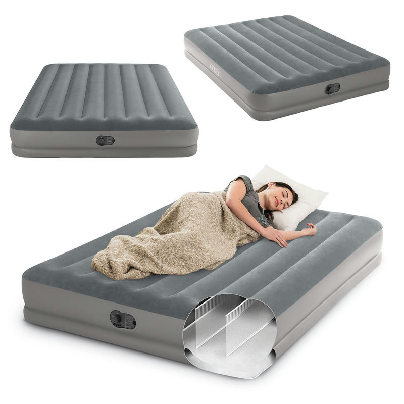 Piepūšamais matracis 203x152x30 cm ar iebūvētu elektrisko pumpi INTEX 64114 – produkta kopskats