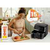 Divkameru gaisa fritieris Berdsen BD-657 10,2 l, 1700 W, melns – produkta galerijas skats, 10. pozīcija