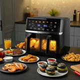 Divkameru gaisa fritieris Berdsen BD-657 10,2 l, 1700 W, melns – produkta galerijas skats, 12. pozīcija