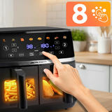 Divkameru gaisa fritieris Berdsen BD-657 10,2 l, 1700 W, melns – produkta galerijas skats, 6. pozīcija