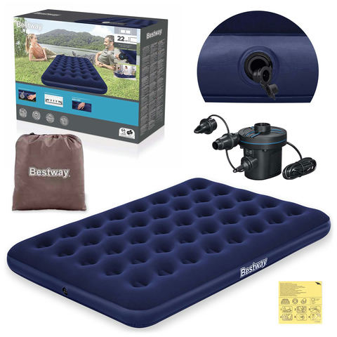 191x137x22 cm piepūšamais matracis ar elektrisko pumpi Bestway 67287