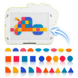 Zīmēšanas tāfele, magnētiskā puzle, galdiņš bērniem tangram Ricokids RK-823 – produkta galerijas skats, 11. pozīcija