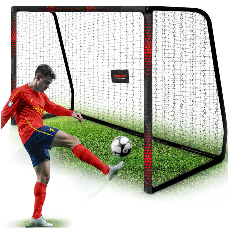 Futbola vārti 300 x 200 x 120 cm Neo-Sport NS-473, melni-sarkani – produkta kopskats