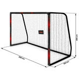 Futbola vārti 300 x 200 x 120 cm Neo-Sport NS-473, melni-sarkani – produkta galerijas skats, 5. pozīcija