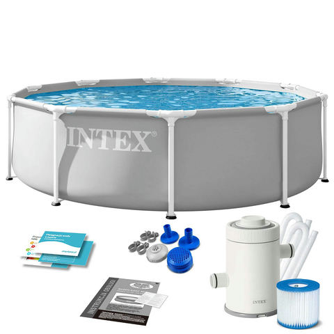 Intex dārza stelaža baseins 305 x 76 cm 3in1 26702ND