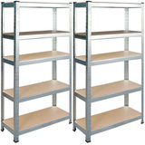 Metāla noliktavas plaukts, 2 gab., 180 x 90 x 40 cm, Humberg HR-812 – produkta kopskats