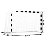 Futbola vārti 180 x 120 x 60 cm NS-464, melnbalti – produkta galerijas skats, 5. pozīcija