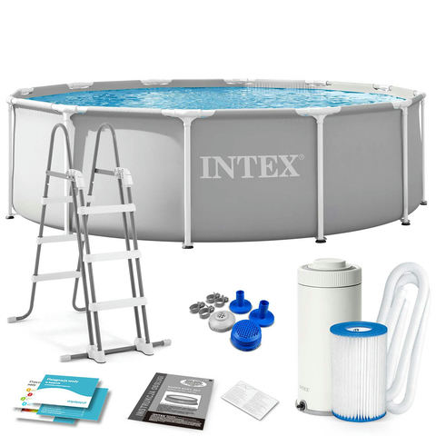 Intex dārza stelaža baseins 366 x 99 cm 10in1 26716ND