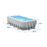 Basen ogrodowy stelażowy 400 x 200 x 122 cm 18w1 INTEX 26790