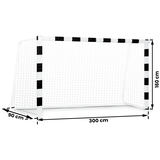 Futbola vārti 300 x 160 x 90 cm NS-460, melni balti – produkta galerijas skats, 5. pozīcija