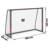 Futbola vārti 180 x 120 x 60 cm NS-463, melni sarkani – produkta galerijas skats, 6. pozīcija